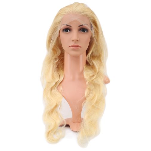 Gerçek Front Lace Daalı Platin Tül Peruk / 75/80cm