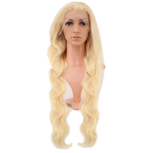 Gerçek Front Lace Daalı Platin Tül Peruk / 85/90cm