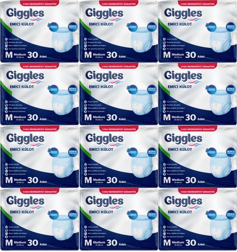 Giggles Yetişkin Bezi Emici Külot M-Orta Medium 360 Adet (12PK*30)