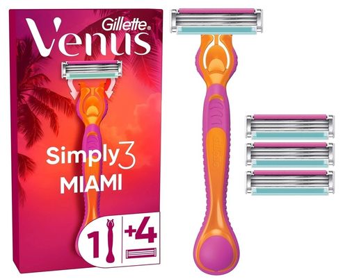 Gillette Venus Gillette Simply 3 Tıraş Makinesi + 3 Yedek Tıraş Bıçağı Kadınlar İçin