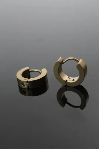 Gloriam GLR1000001305 Çelik Gold Renk Halka Model Çift Küpe