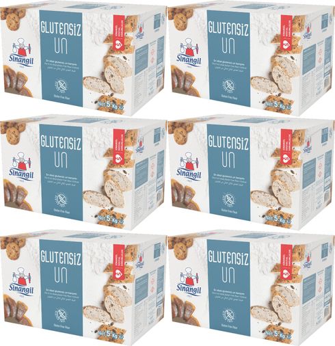 Glutensiz Un 30KG (30000GR) Kutu Çölyak Diyetine Uygun (6PK*5KG)