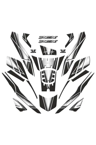 Gogo PCX2025SET002 Honda Pcx 125 Dx 2025 36 Parça Tank Pad Seti Siyah-Nardo