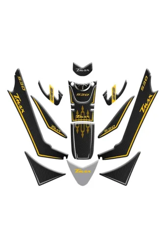 Gogo TMAX530SET003 Yamaha Tmax 530 2017 - 2021 Uyumlu Tank Pad Set 003