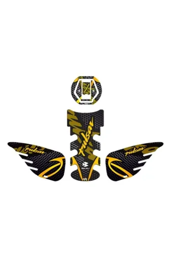 Gogo TYCAD0F16CAE1131BF7ACA800 Bajaj Pulsar 2014 - 2024 Uyumlu Tank Pad Set 003