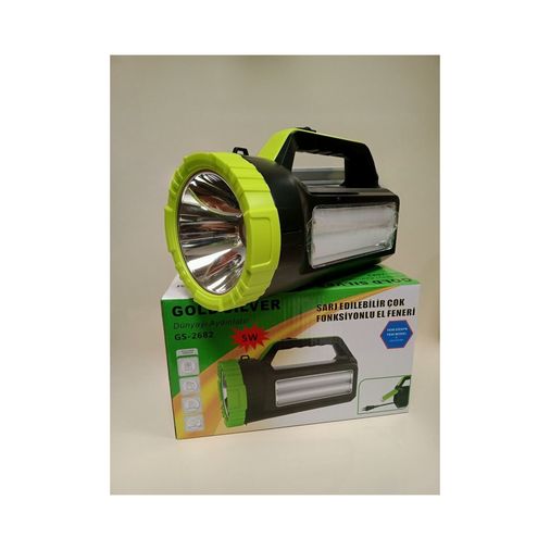 Gold Silver Gs-2682 5W Led Şarj Edilebilir Çok Fonksiyonlu El Feneri