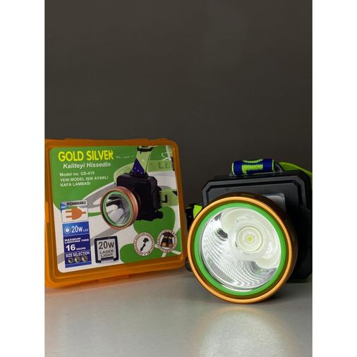 Gold Silver Gs-415 Zoomlu Şarjlı Kafa Lambası 20 Watt