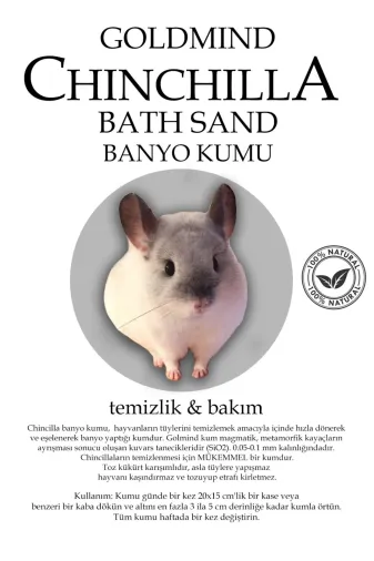 GoldMind chckum4 4Kg, Chinchilla - Hamster Banyo Kumu, Kemirgen Kumu (4Kg)