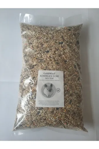 GoldMind TYC276FB4EC1680A00 2Kg Mix Karışım Yem, Kemirgen Yemi (16 Çeşit). Chinchilla, Tavşan, Hamster, Ginepig, Için Uygun.2Kg