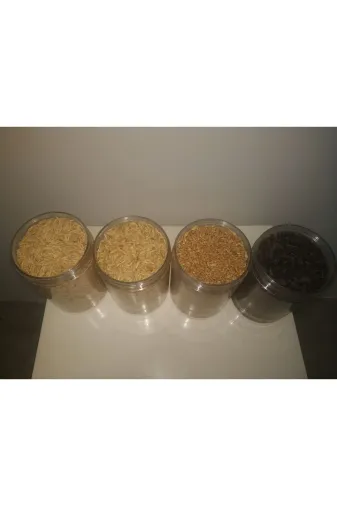 GoldMindMix kmryuarbuay1 Kemirgen Yemi Dörtlü Set 4X1Kg (Yulaf, Arpa, Buğday, Ayçekirdeği) Ayrı Poşetlerde.