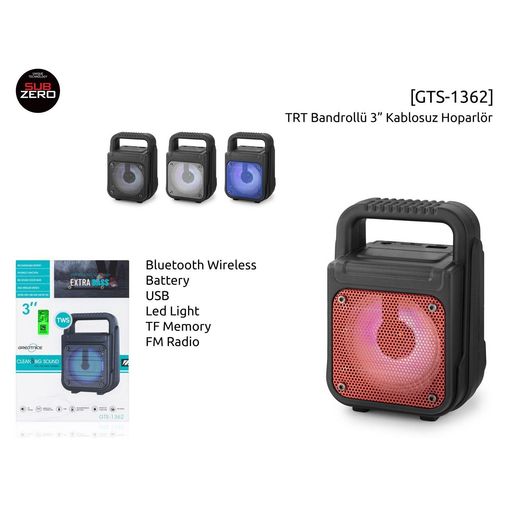 Greatnice Gts-1362 Bluetooth Speaker Rgb Led Hoparkör