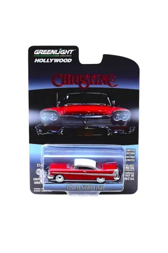 Greenlight christine-01 Hollywood Series – Christine (1958 Plymouth Fury) 1:64 Diecast Model Araba Synoverse Kitap Hediyeli