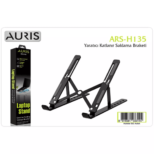 H135 Alüminyum Ayarlı Laptop Yükseltici Ayarlanabilir Katlanır Laptop Tutucu Stand