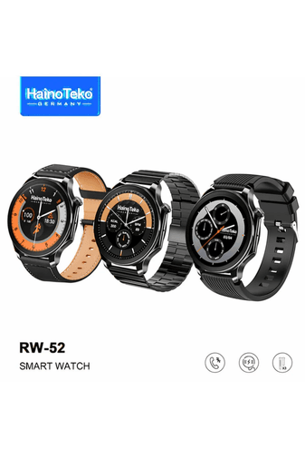 Haino Teko Germany Rw-52 Spor Akıllı Saat 3 Kordon Deri Metal Silikon