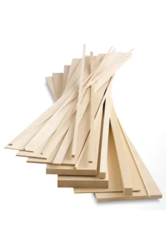 handanca 46872026 (2X5 Cm X 125 Cm 7 Adet) Kavak Kereste Çıta Taslak Tahta Ve Ahşap Blok
