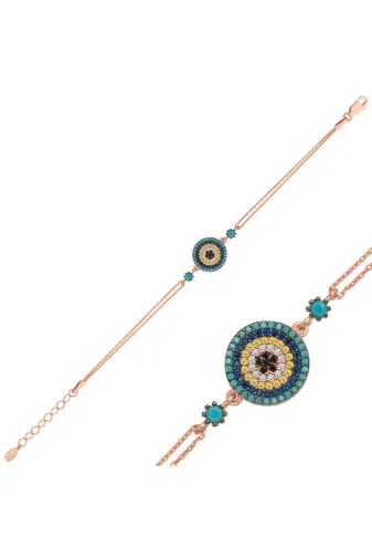 Harem Altın BR11001891 Gümüş Rose Nazar Bileklik