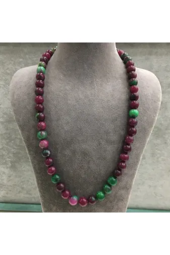 HAS İNCİ Gümüş Klipsli Doğal Ruby Zoisite Taşı Kolye Rz400B