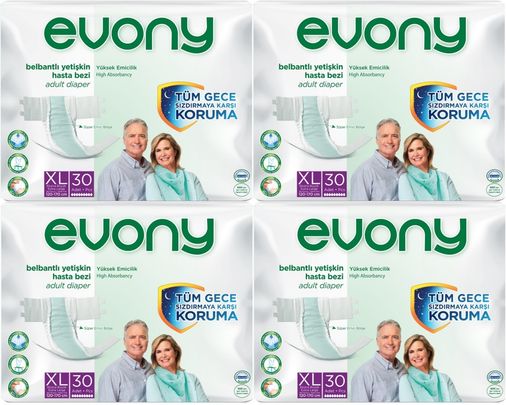 Hasta Bezi Bel Bantlı Tekstil Yüzey Ekstra Büyük (XL) 120 Adet (4PK*30)