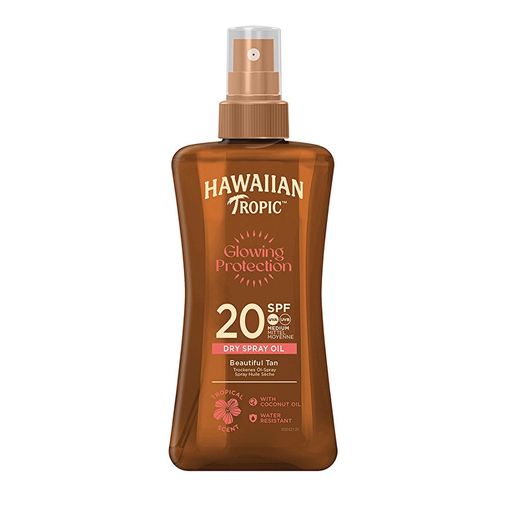 Hawaiian Tropic 10208171 Glowing Protection Dry Spray Oil Spf20 Koruyucu & Bronzlaştırıcı Yağ 200 Ml