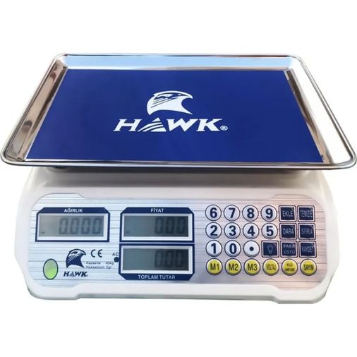 Hawk ter52206510 Ys167 Sayım Yapma Özellikli Bakkal Manav Mutfak Tartısı 40 Kg Kapasiteli Hassasiyetli Terazi