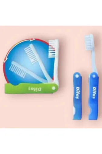 HAZNE 62539152242 3 Adet Seyahat Tipi Katlanır Diş Fırçası