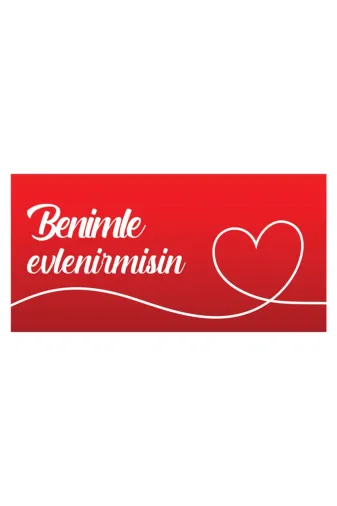 HEDİYEBULAL Benimle Evlenirmisin Afiş Branda 200X100Cm Zogb-101