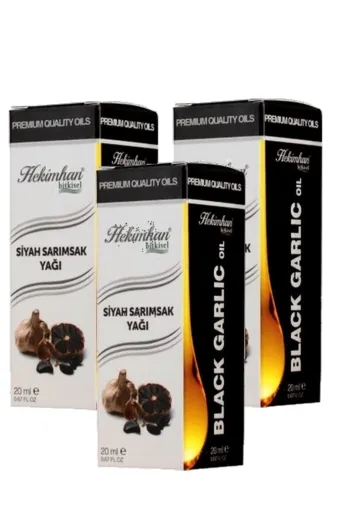 hekimhan bitkisel hssy20ml-3 Hekimhan Siyah Sarımsak Yağı 20 Ml 3 Adet