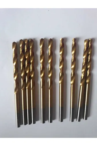 Hell Hss dın338 4 Mm Matkap Ucu Titanyum Kaplama Hss Metal Uc 10*5:50Adet Pamirsatış