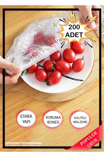 HepsibiGüzel TYBWACYLWVFSLX2W40 200 Adet Tencere & Tabak Bonesi, Gıda Bonesi, Saç Bonesi, Çok Amaçlı Bone, Yemek Bonesi