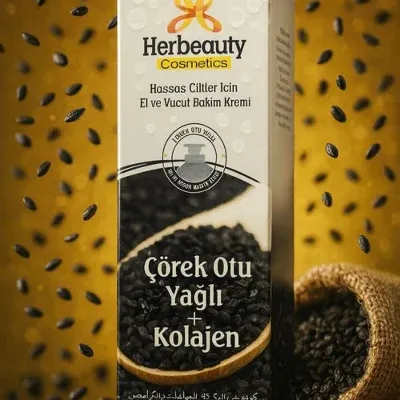 HerBeauty Çörek otu yağlı+ -Kolajen El ve Vücut Bakım Kremi