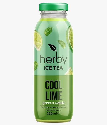 herby0255 Herby Ice Tea Cool Lime Soğuk Çay Şeker İlavesiz 250 Ml X 12 Adet