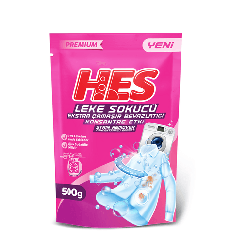Hes EgH2NuYV0i Premium Leke Sökücü 500 Gr Ekstra  Çamaşır Beyazlatıcı Konsantre Etkili