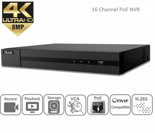 Hilook NVR-216MH-C/16P 16 Kanal PoE 4K NVR Kayıt Cihazı