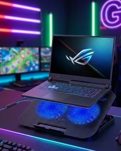 Hobibahçem 129133625 Mey İthalat Çift Fanlı Laptop Soğutucu Stand 17 İnç Uyumlu 8 Kademeli Ayarlı Usb Girişli