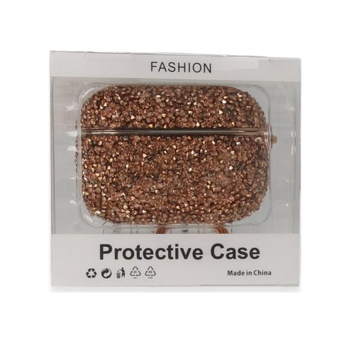 Hobibahçem 130002702 Airpods Pro 2 2.nesil Mira Taşlı Kılıf - Rose Gold