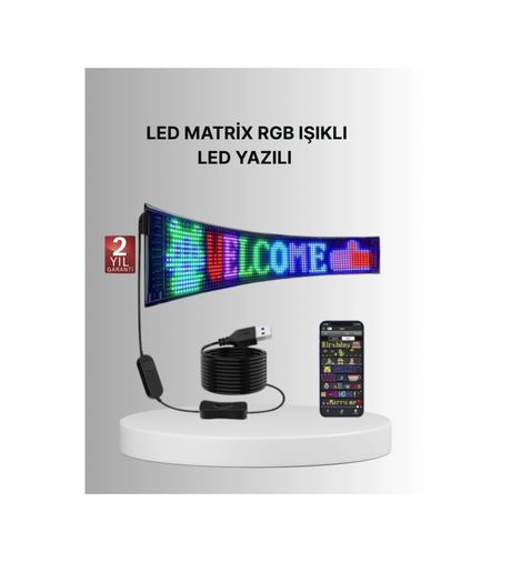 Hobibahçem MEYTDUCZ16X64LEDMATRİX-6-BLMY Mey İthalat Gece Kullanıma Uygun Pixel Rgb Led Panel Estetik Atmosfer Işığı Çok Renkli