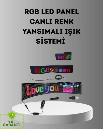 Hobibahçem MEYTDUCZZZ16X64LEDMATRİX-1-BLMY Mey İthalat Akıllı Led Matrix Panel Usb Bağlantılı, Kaydırmalı Yazı Ve Animasyon Desteği Çok Renkli