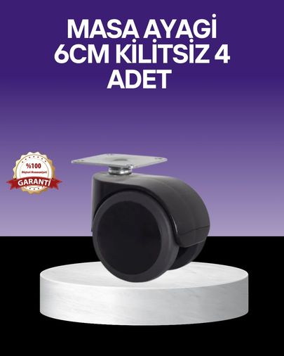 Hobibahçem MEYTDUCZZZMASAAYAĞI6CMKİLİTSİZ-4-BLMY Mey İthalat Çok Amaçlı Kilitsiz Masa Ayağı Tekerleği 6 Cm Çok Renkli