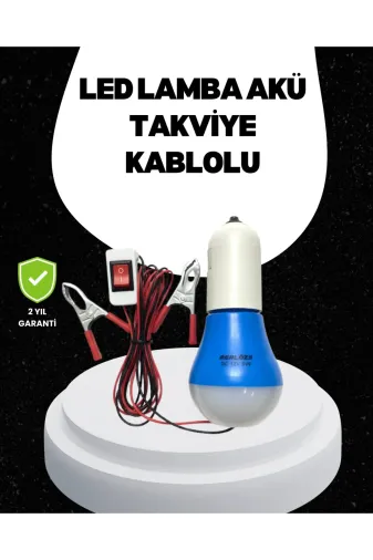 Hsc bilişim klt8912733187106 Araç Akü Bağlantılı 12V Led Ampul Pratik Işık Çözümü