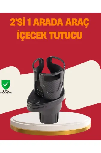 Hsc bilişim klt8912733361971 Otomobil Bardak Tutucu İkisi Bir Arada 360° Dönebilen Geniş Kapasiteli