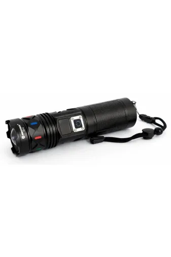Hsc bilişim klt8912733456769 Bedotech Bd-5 30W Tg Led Alüminyum Alaşımlı Zoomlu Type-C Dijital Göstergeli Şarjlı El Feneri