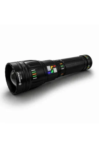 Hsc bilişim klt8912733605716 Bedotech Bd-3 60W Tg Led Alüminyum Alaşımlı Zoomlu Type-C Renkli Pil Göstergeli Şarjlı El Feneri