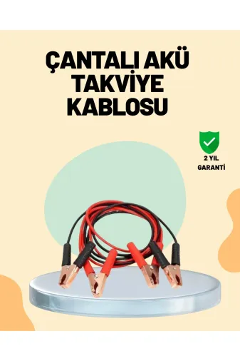 Hsc bilişim klt8912733654776 1200 Amper Jumper Kablo 2 Metre Bakır Uçlu Araç Takviye Seti