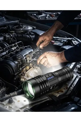 Hsc bilişim klt8912733770285 Kamp Ve Acil Durum İçin Şarjlı El Feneri Güçlü Led Işık Sistemi