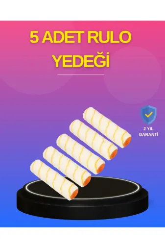Hsc bilişim klt8912733869965 5’Li Detay Boya Rulo Takımı Pürüzsüz Yüzey İçin İdeal
