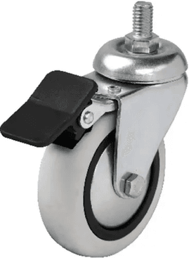 Hts 354 - 75x25 Mm Pvc Makaralı Vidalı Frenli Teker 4 Adet