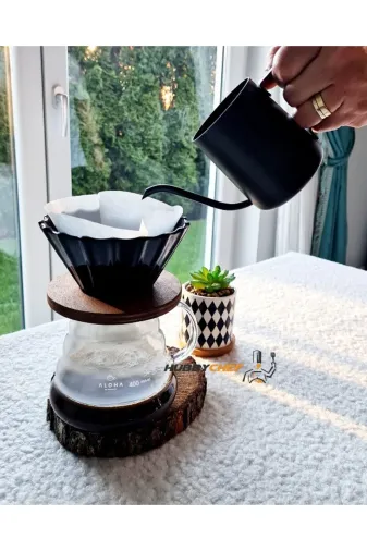 HubbyChef TYC00421158697 Kahve Demleme Seti V60 Dripper 600Ml Demleme Ibriği