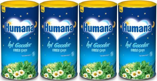 Humana İyi Geceler Çayı 200GR (Melisa Yağı İçeren Karışık Bitki İçecek Tozu) (4 Lü Set)