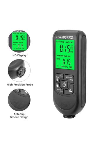 HW-300PRO Araba Boyası Film Otomatik Kalınlık Ölçer 0-2000UM Fe &amp; NFe Kaplama Kalınlık Test Cihazı M