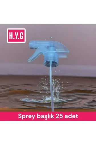 HYG TYB5968JH511B6F490 Şeffaf Triger Sprey Başlık Fısfıs 25 Adet,